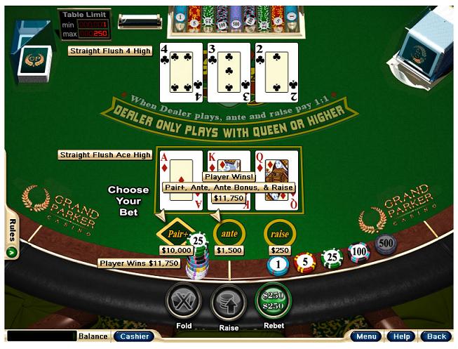 Tri Card Poker Table